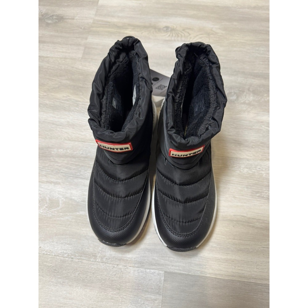 Hunter Brixton Insulated Snow Boots Women's Size 6 Black White Water Resistant
